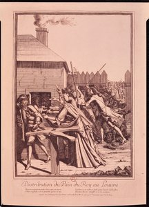 Distribution of Bread at the Louvre during the Food Shortage, 1709 by French School
